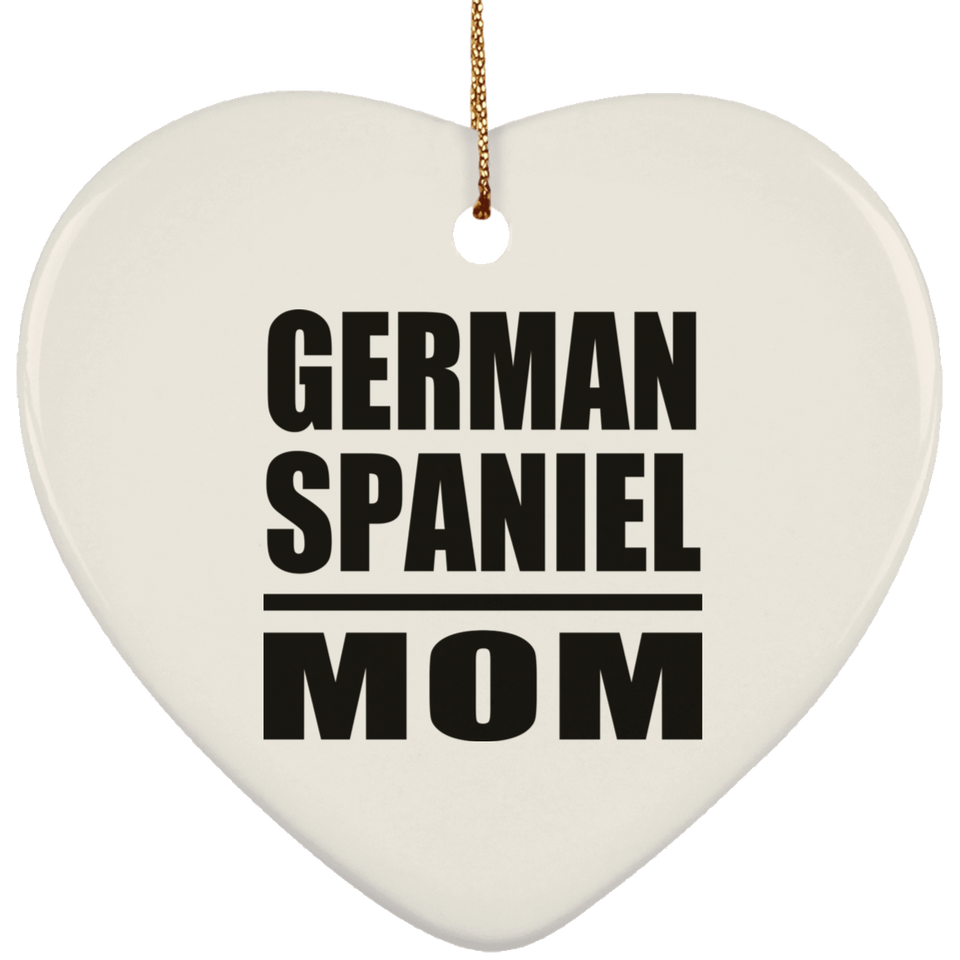 German Spaniel Mom - Heart Ornament