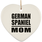 German Spaniel Mom - Heart Ornament