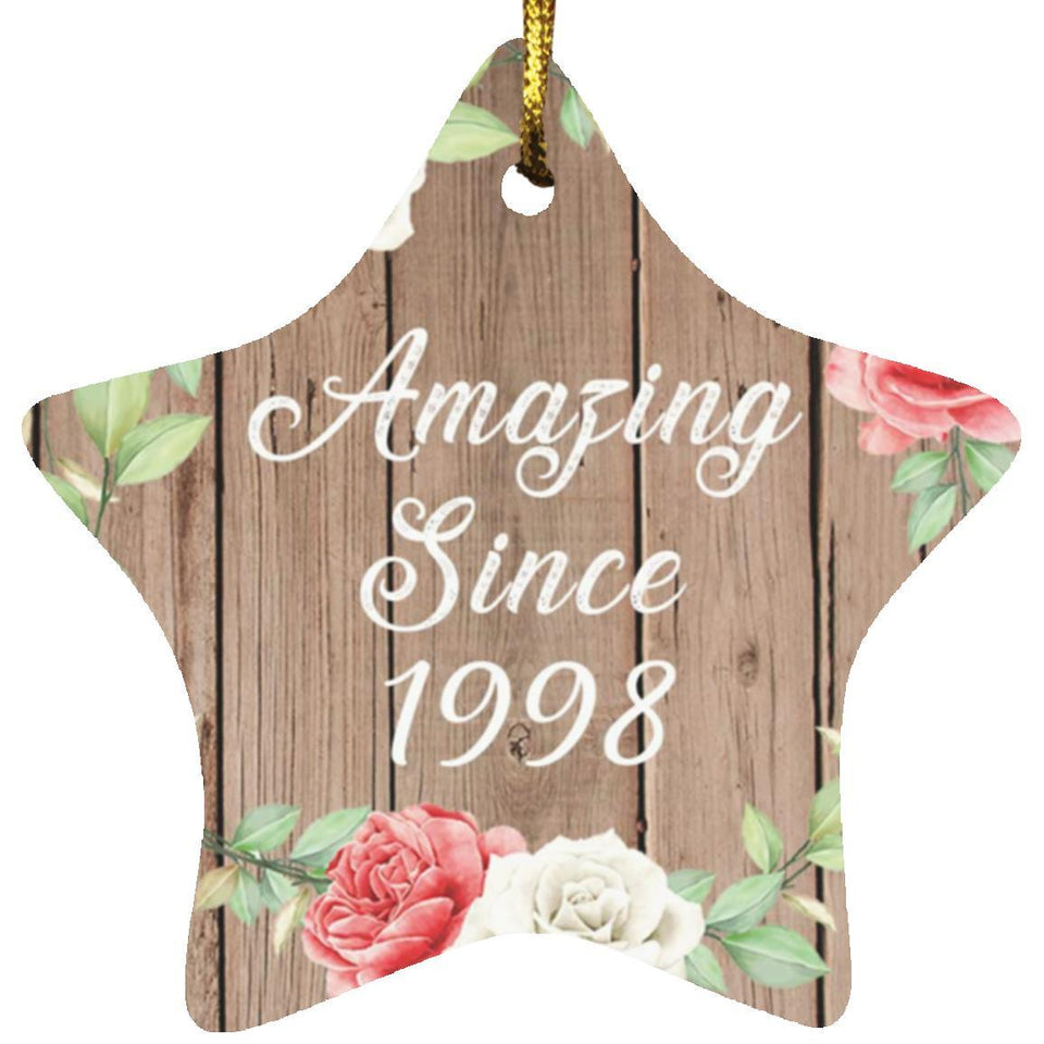 26th Birthday Amazing Since 1998 - Star Ornament B