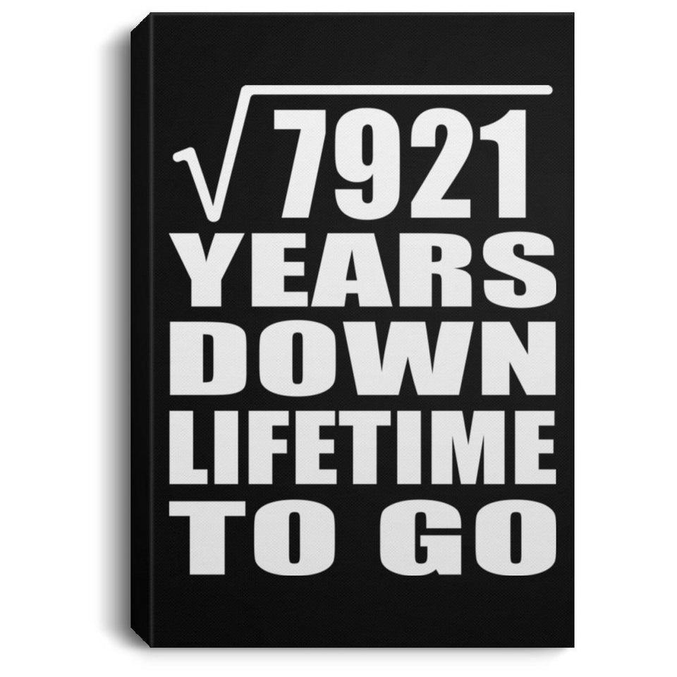 89th Anniversary Square Root of 7921 Years Lifetime To Go - Canvas Portrait