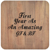 First Year As An Amazing Gf & Bf - Drink Coaster C