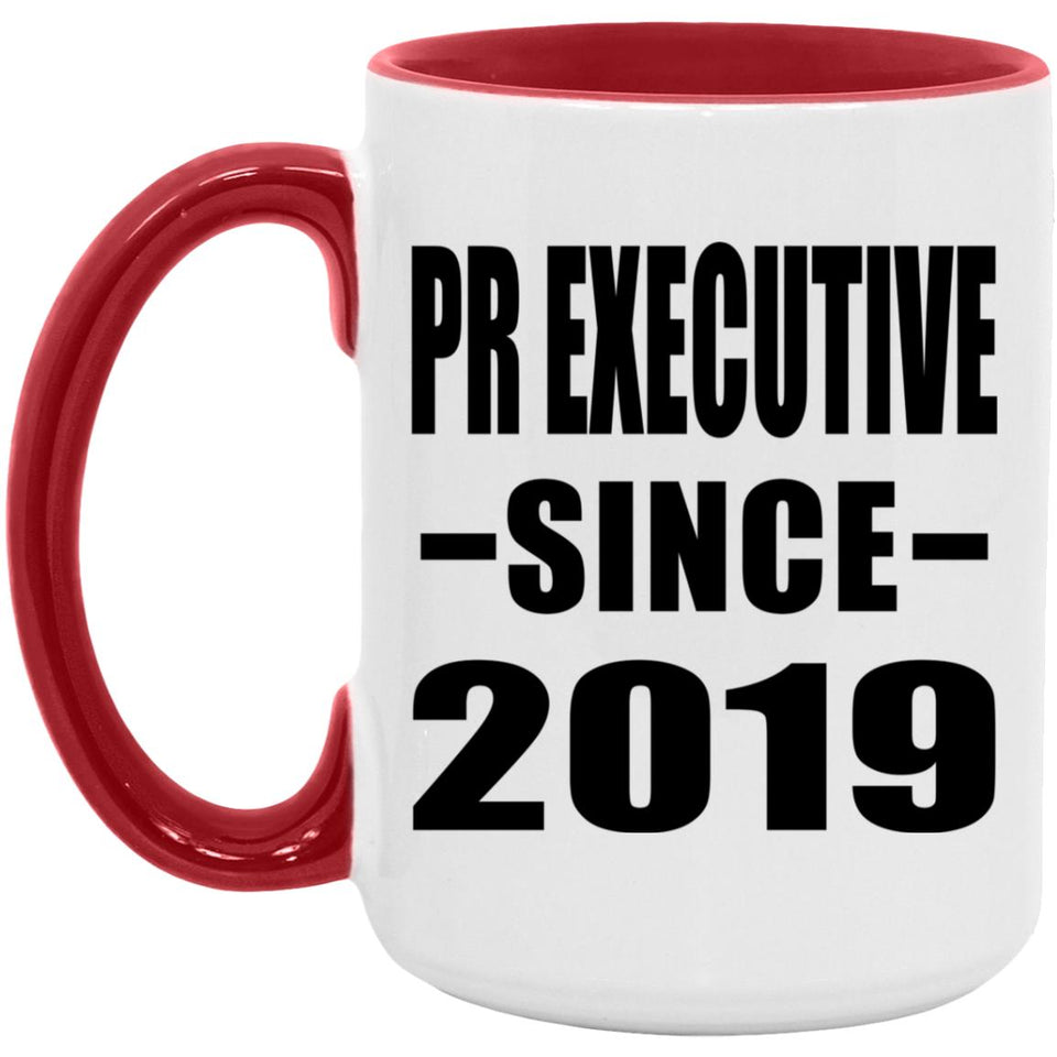 Pr Executive Since 2019 - 15oz Accent Mug Red