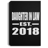 Daughter In Law Established EST. 2018 - Canvas Portrait