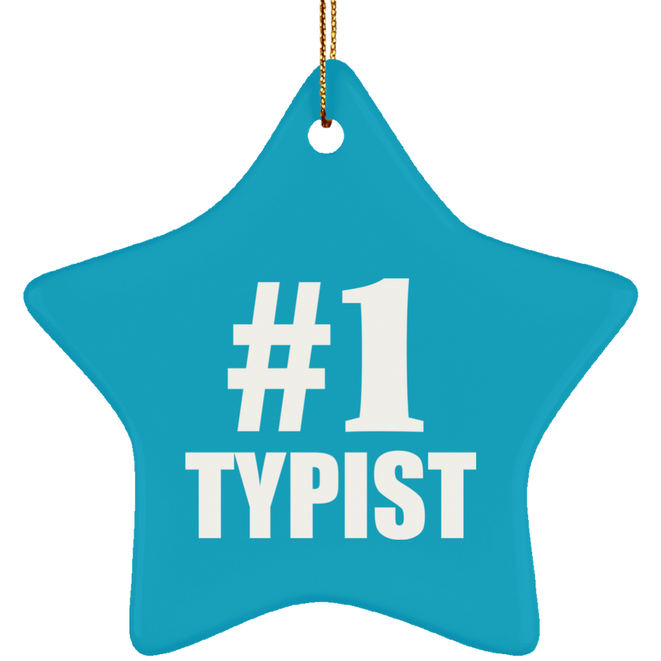 Number One #1 Typist - Star Ornament
