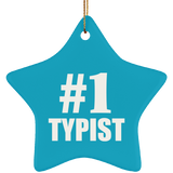 Number One #1 Typist - Star Ornament