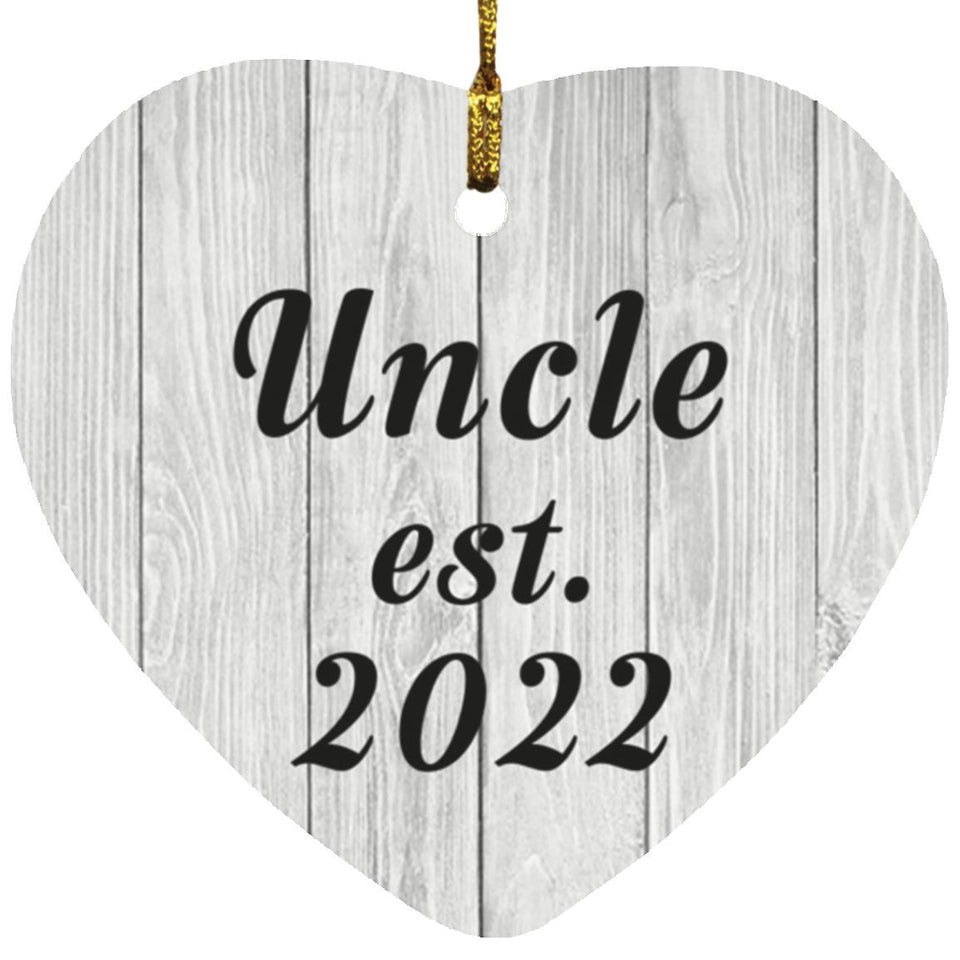 Uncle Established Est. 2022 - Heart Ornament F