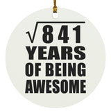 29th Birthday Square Root of 841 Years of Being Awesome - Circle Ornament
