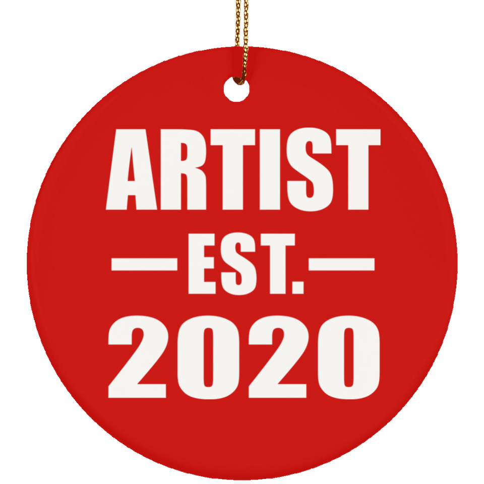Artist Established EST. 2020 - Circle Ornament