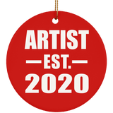Artist Established EST. 2020 - Circle Ornament