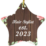 Hair Stylist Established Est. 2023 - Star Ornament A