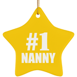Number One #1 Nanny - Star Ornament