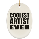 Coolest Artist Ever - Oval Ornament