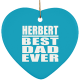Herbert Best Dad Ever - Heart Ornament