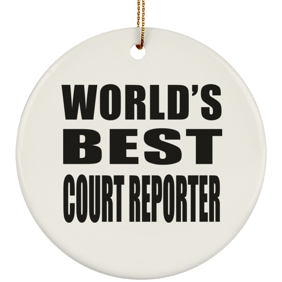 World's Best Court Reporter - Circle Ornament