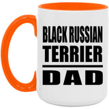 Black Russian Terrier Dad - 15oz Accent Mug Orange
