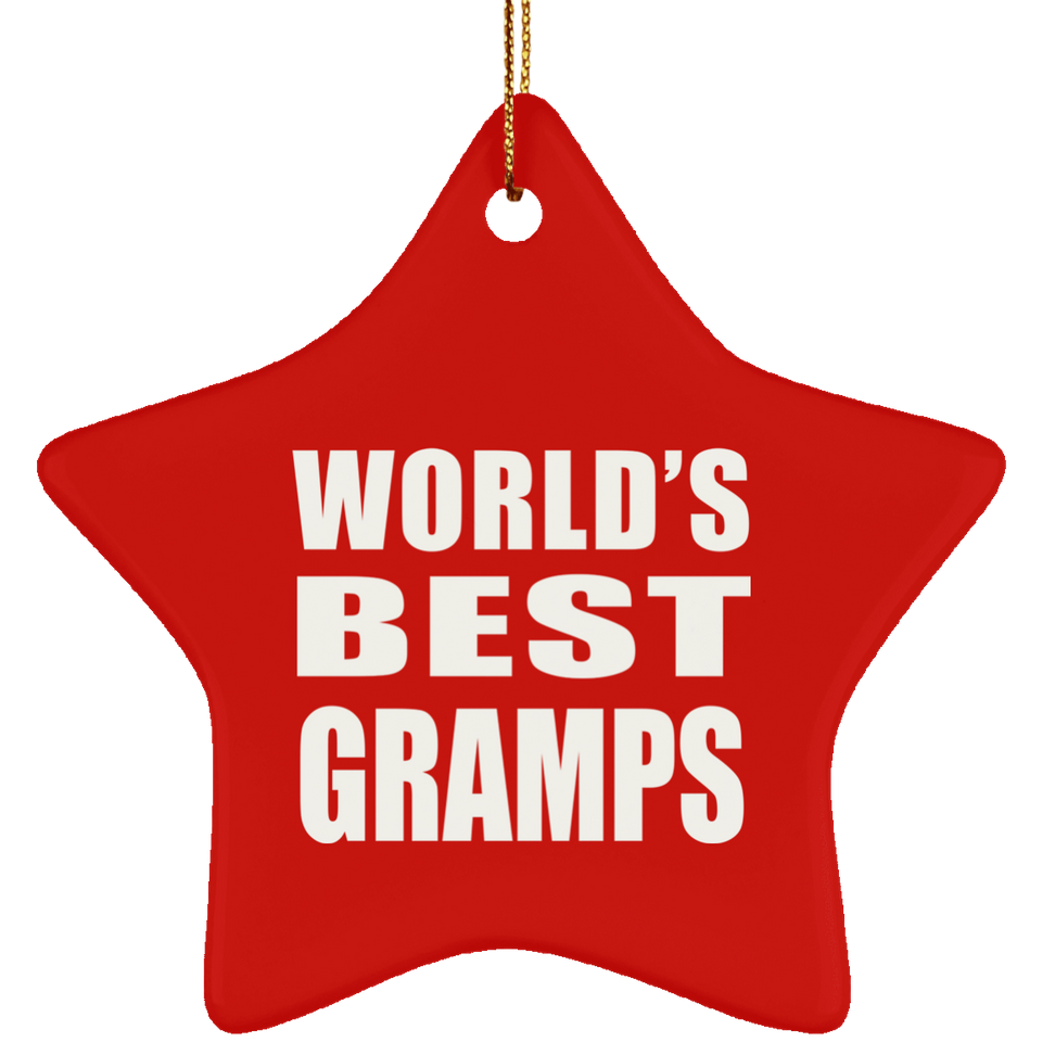 World's Best Gramps - Star Ornament