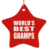World's Best Gramps - Star Ornament