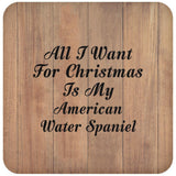 All I Want For Christmas Is My American Water Spaniel - Drink Coaster C
