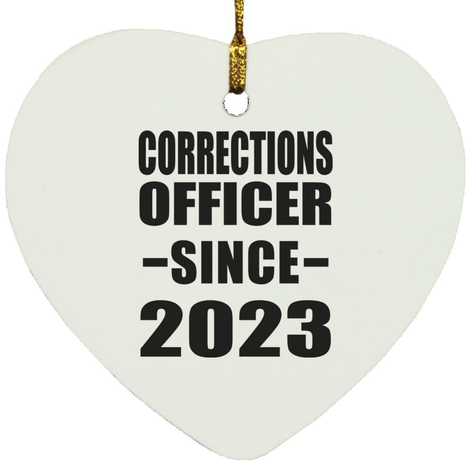 Corrections Officer Since 2023 - Heart Ornament