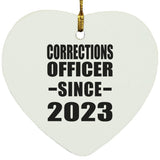 Corrections Officer Since 2023 - Heart Ornament
