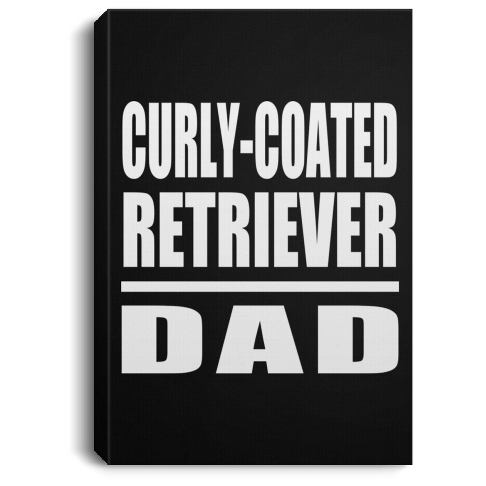 Curly-Coated Retriever Dad - Canvas Portrait