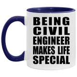 Being Civil Engineer Makes Life Special - 11oz Accent Mug Purple