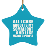 All I Care About Is My Somali Cat - Star Ornament