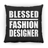 Blessed Fashion Designer - Throw Pillow Black