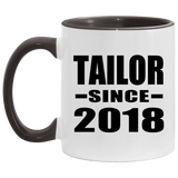 Tailor Since 2018 - 11oz Accent Mug Black