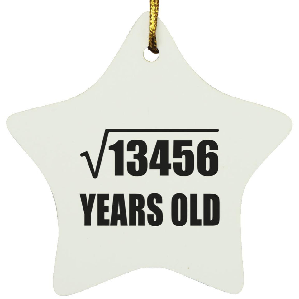 116th Birthday Square Root of 13456 Years Old - Star Ornament