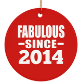 10th Birthday Fabulous Since 2014 - Circle Ornament