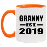 Granny Established EST. 2019 - 11oz Accent Mug Orange