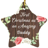 First Christmas As an Amazing Daddy - Star Ornament A