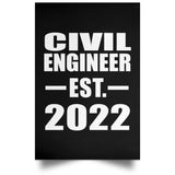 Civil Engineer Established EST. 2022 - Poster Portrait