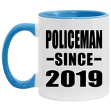 Policeman Since 2019 - 11oz Accent Mug Blue