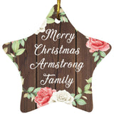 Merry Christmas Armstrong Family - Star Ornament A