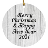 Merry Christmas & Happy New Year 2021 - Circle Ornament F