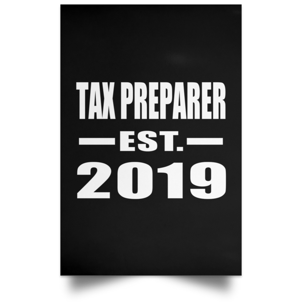 Tax Preparer Established EST. 2019 - Poster Portrait