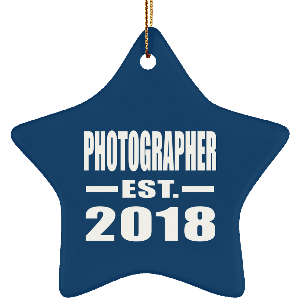 Photographer Established EST. 2018 - Star Ornament