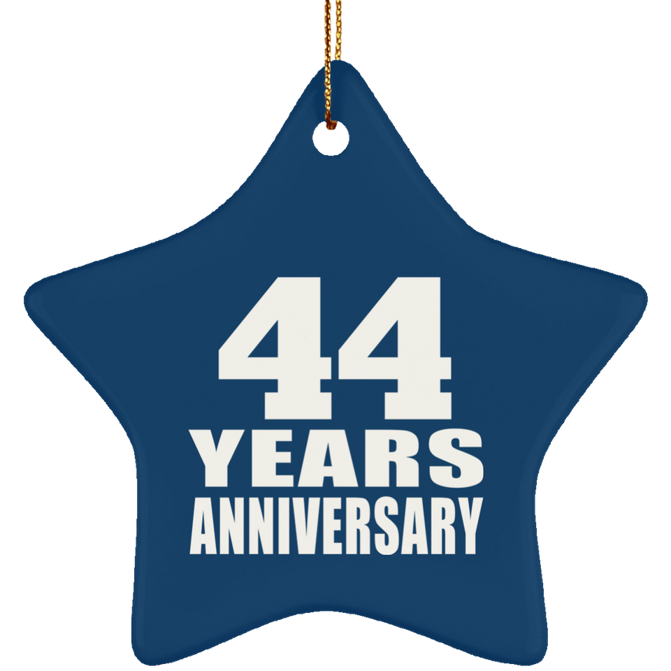 44th Anniversary 44 Years - Star Ornament