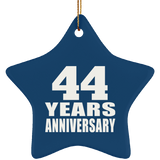 44th Anniversary 44 Years - Star Ornament