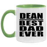 Dean Best Dad Ever - 11oz Accent Mug Green