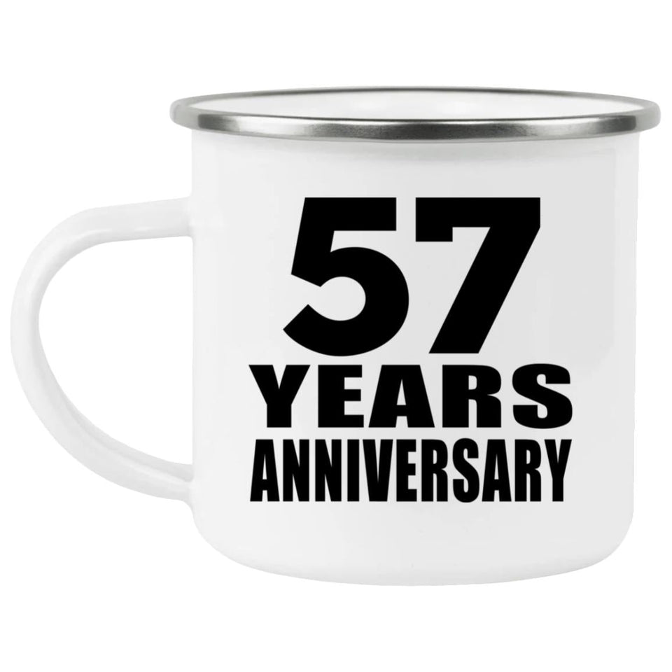 57th Anniversary 57 Years - 12oz Camping Mug