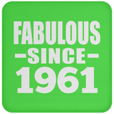 63rd Birthday Fabulous Since 1961 - Drink Coaster