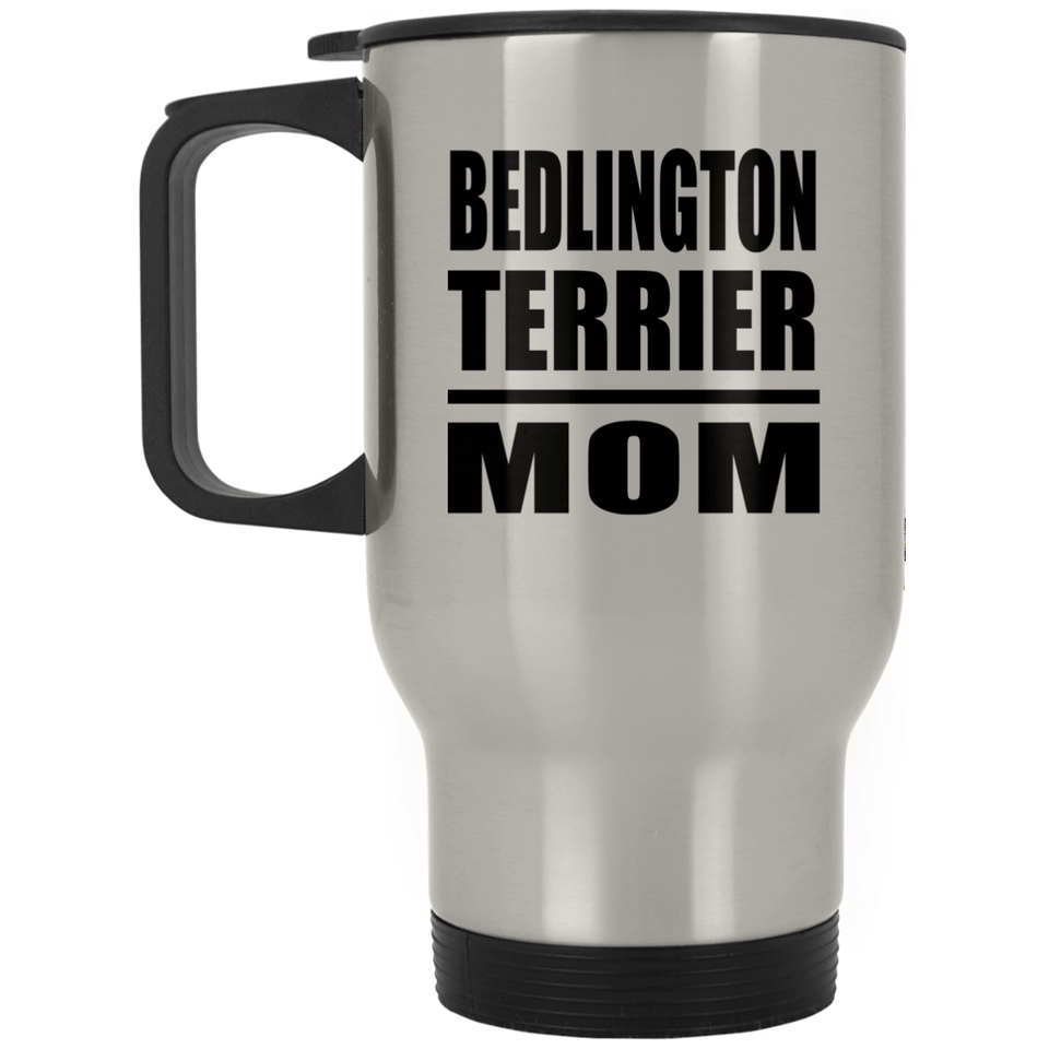 Bedlington Terrier Mom - Silver Travel Mug