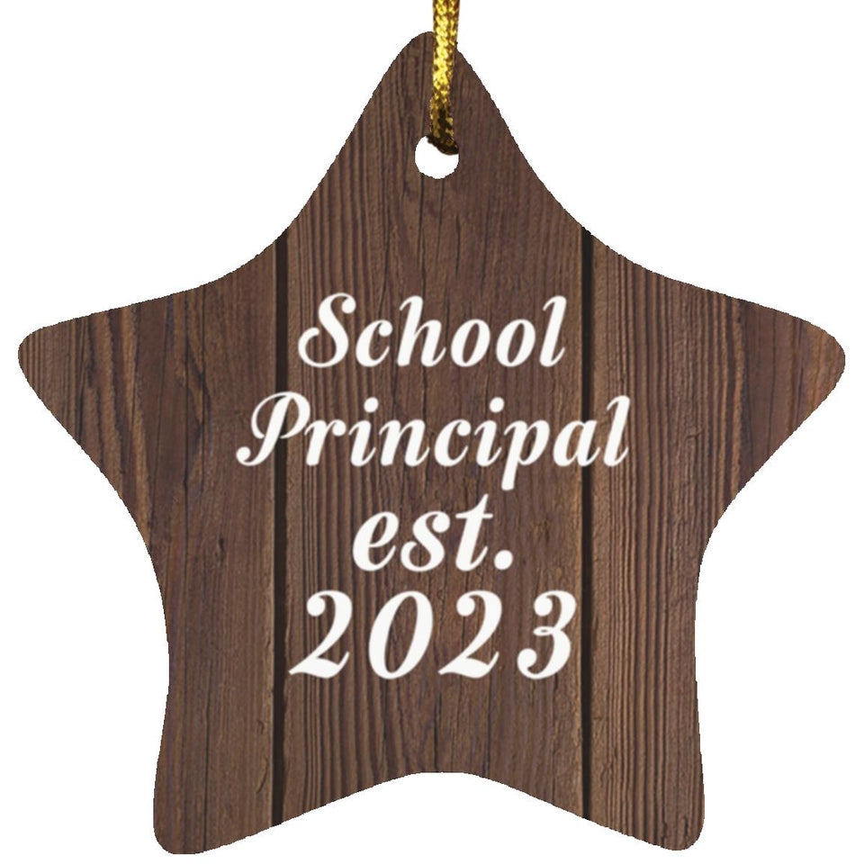School Principal Established Est. 2023 - Star Ornament D