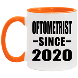Optometrist Since 2020 - 11oz Accent Mug Orange