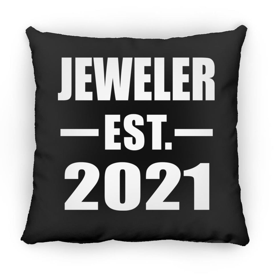 Jeweler Established EST. 2021 - Throw Pillow Black