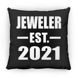 Jeweler Established EST. 2021 - Throw Pillow Black