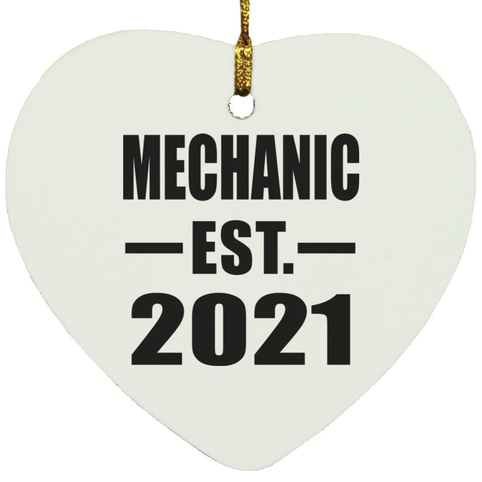 Mechanic Established EST. 2021 - Heart Ornament